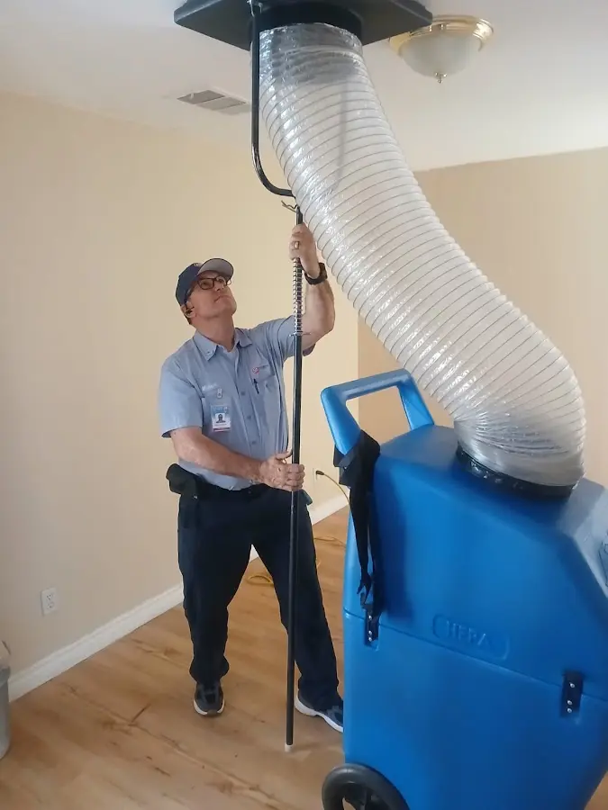 Mini Split Installation technician using HEPA equipment in Sunnyvale